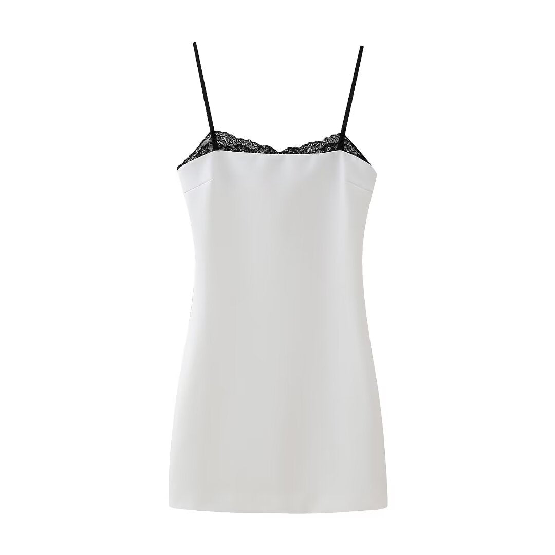 Lace Spaghetti Strap Bodycon Mini Dress