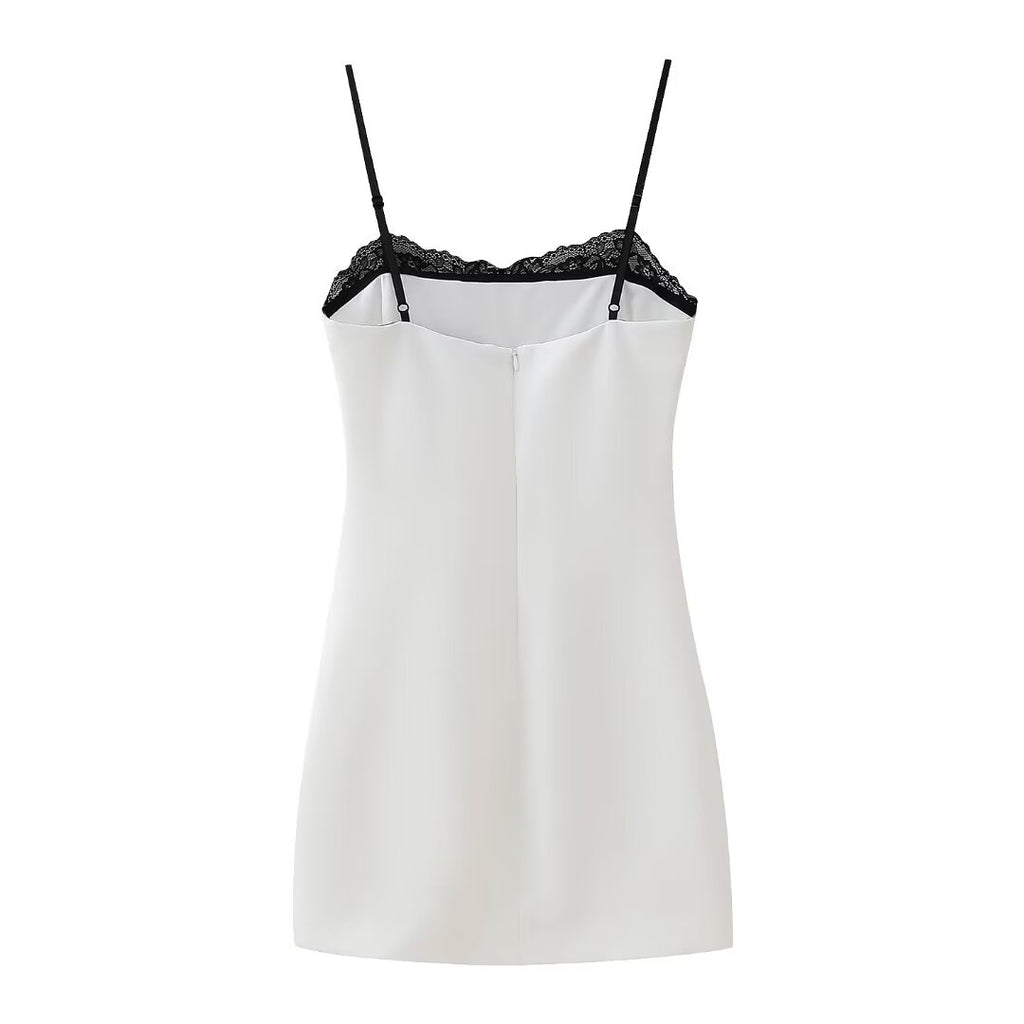 Lace Spaghetti Strap Bodycon Mini Dress