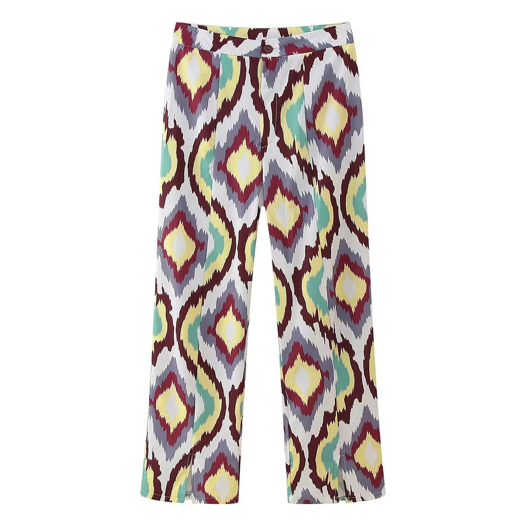 Multicolor Casual Pants