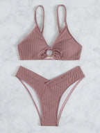 Solid Color Bikini Swimwear