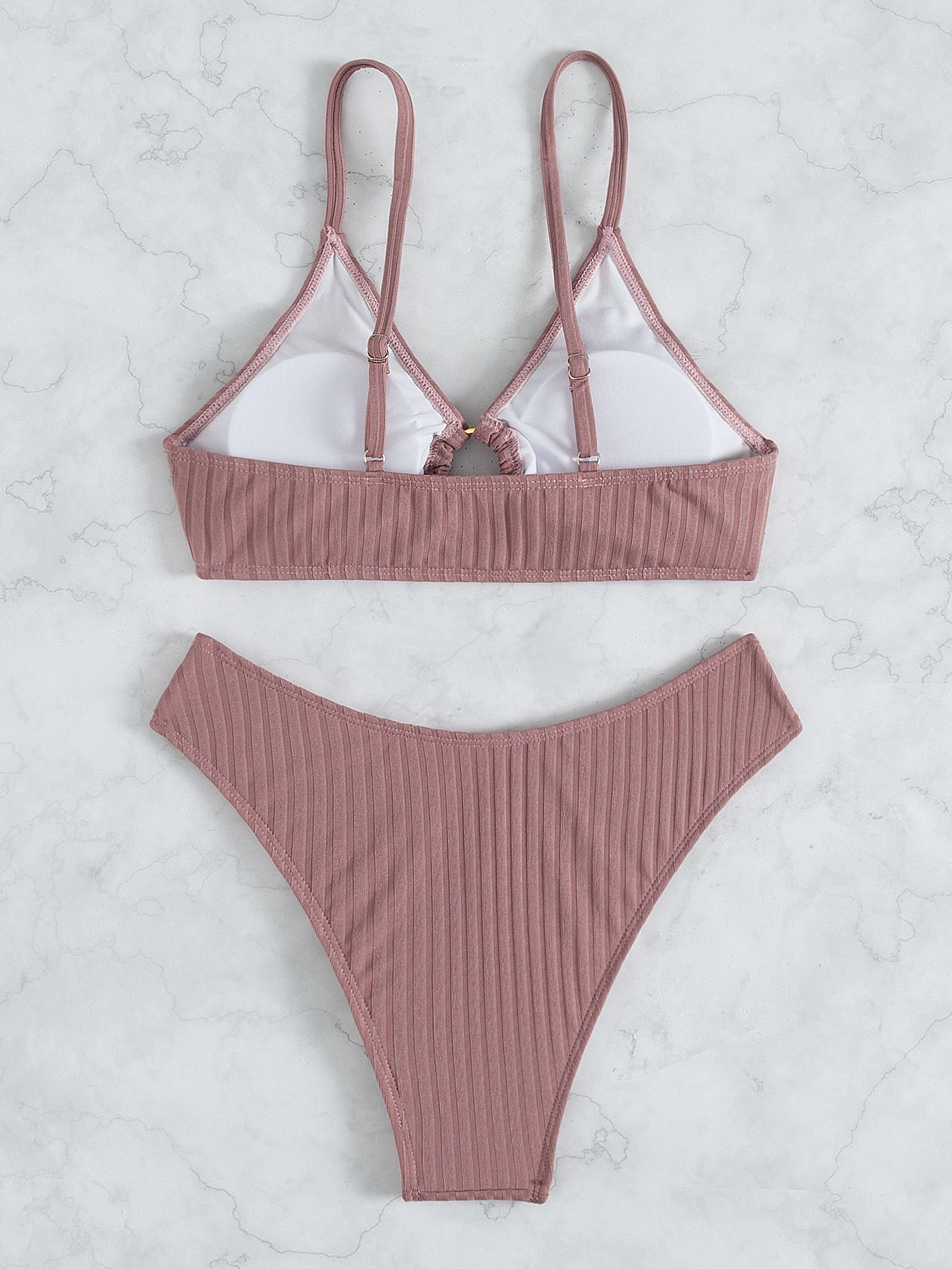 Solid Color Bikini Swimwear