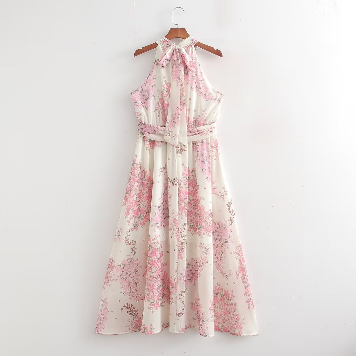Floral Halter Holiday Dress