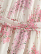 Floral Halter Holiday Dress