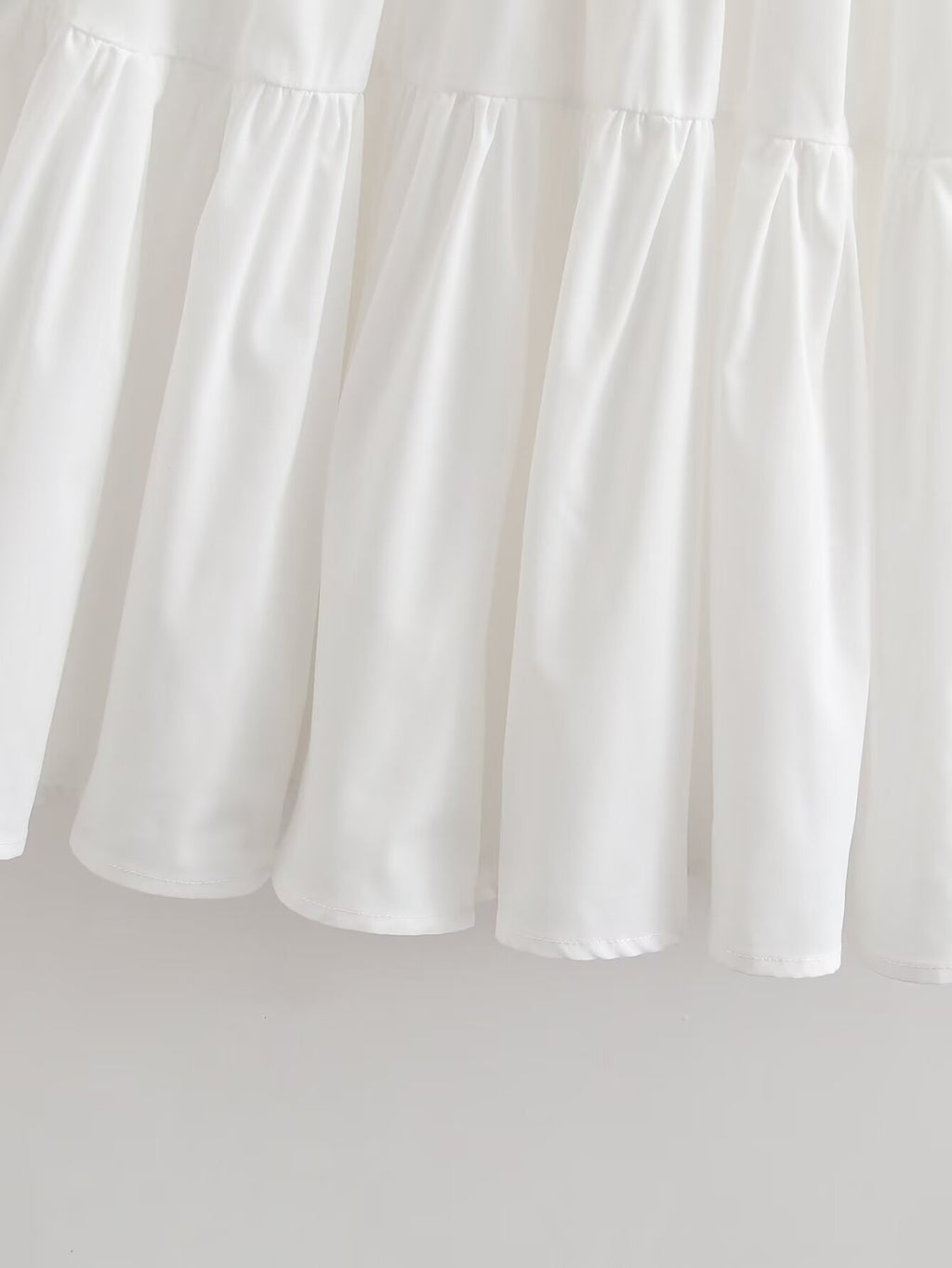 Women's Solid Color V Neck Ruffle Dress