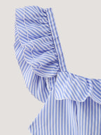 Women's Plaid Sleeveless Ruffle Dress