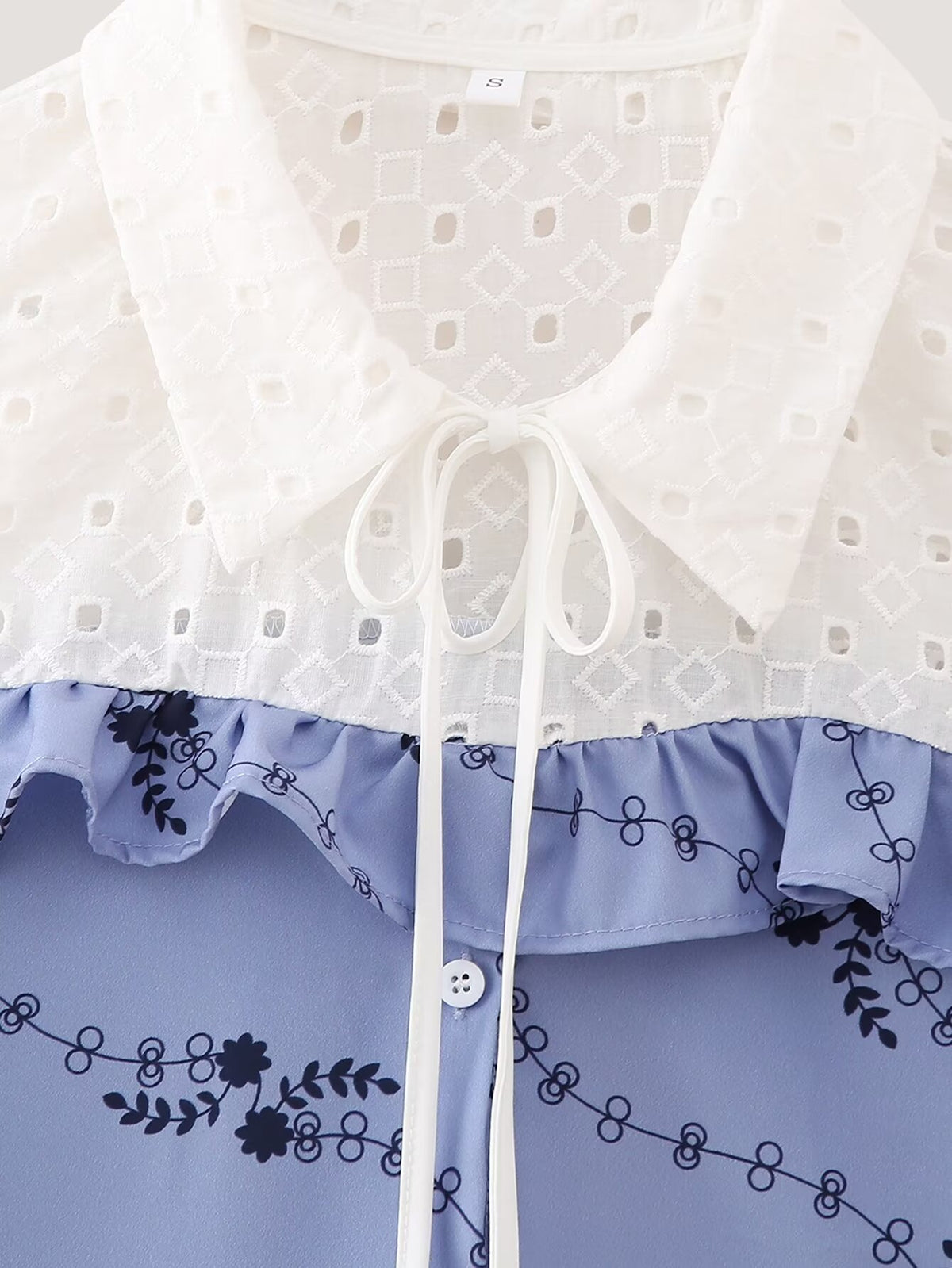 Women's Lace Decorative Stitching Shirts
