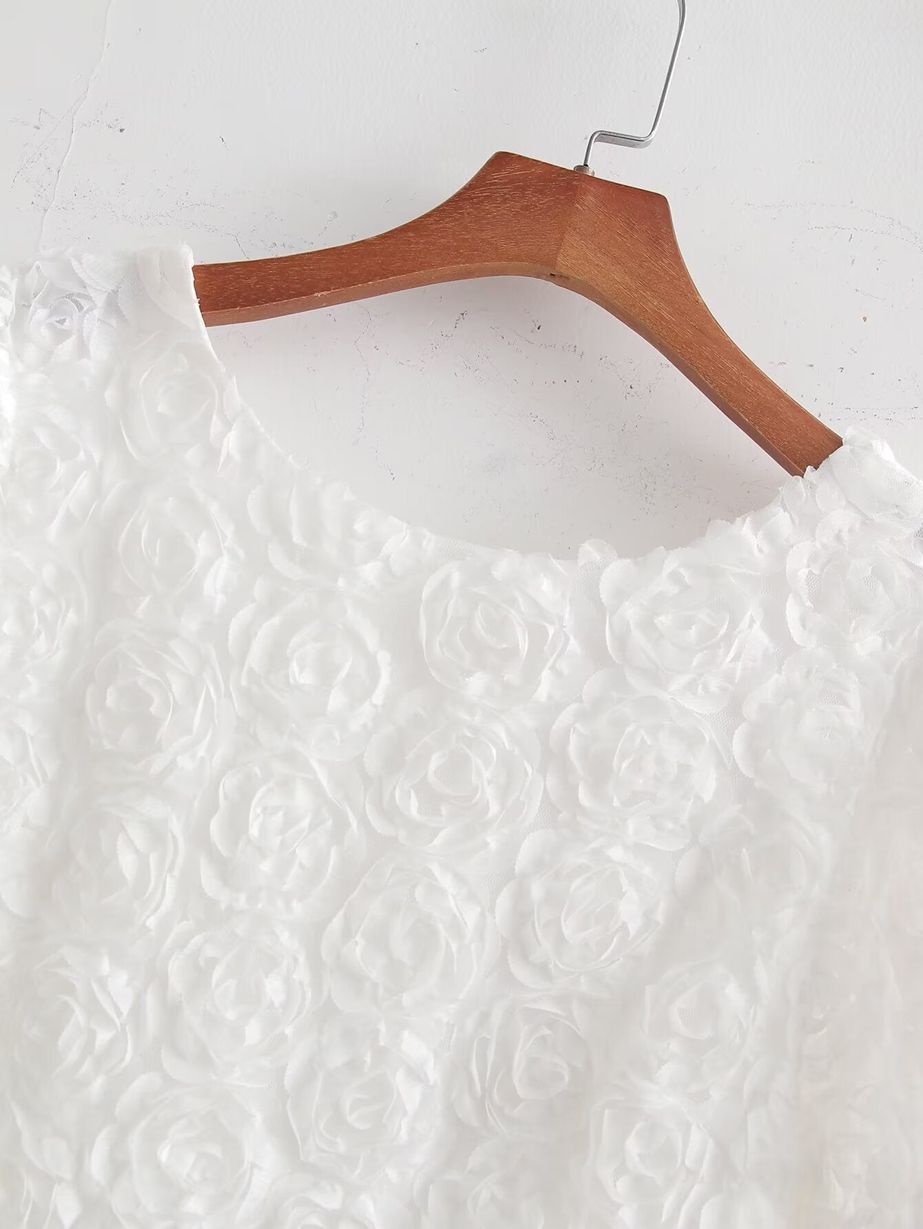 Summer Round Neck Lace Embroidered Design Elegant Dress
