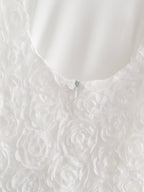 Summer Round Neck Lace Embroidered Design Elegant Dress