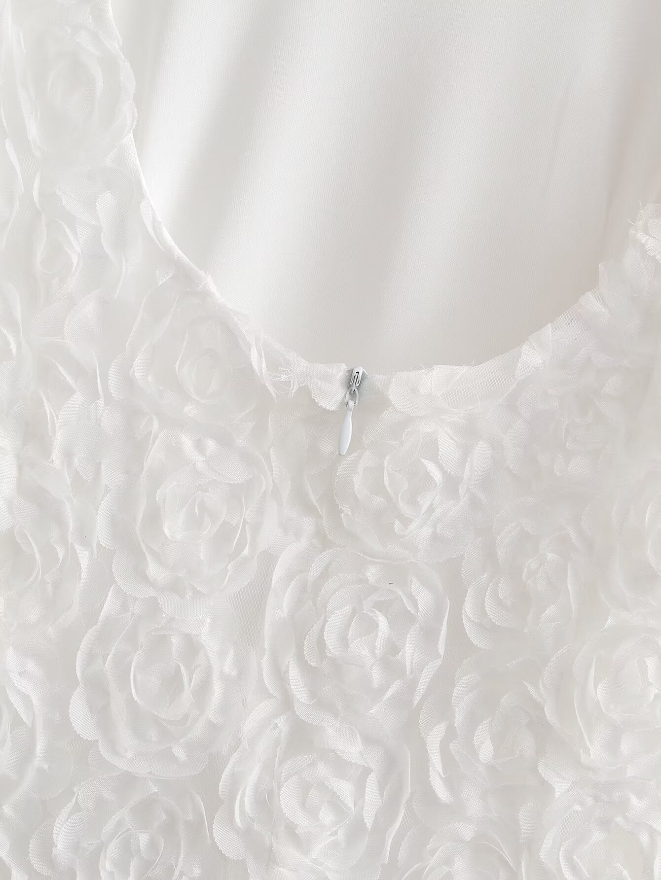 Summer Round Neck Lace Embroidered Design Elegant Dress