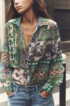 Women's Patchwork Printed Shirt