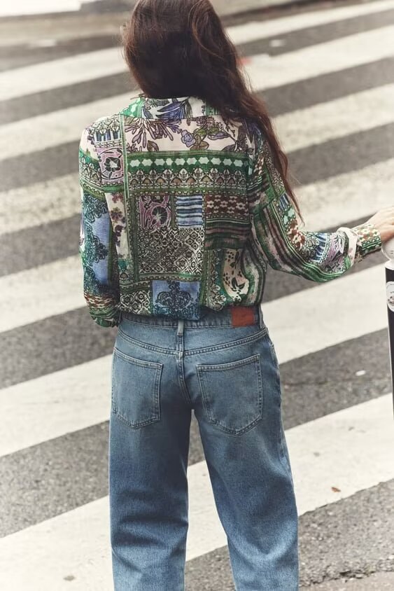 Women's Patchwork Printed Shirt