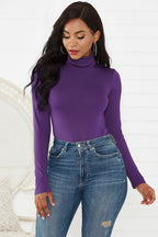 Turtleneck Slim Fit Solid Bodysuit