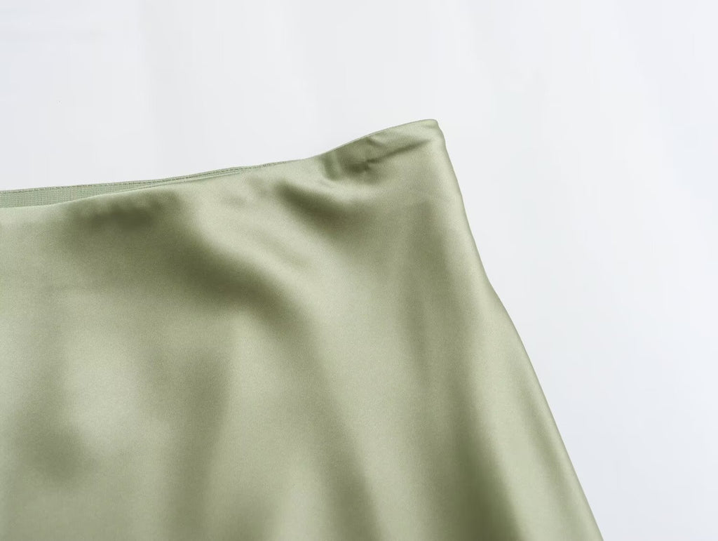 Spring Casual Multicolor Acetate Skirt