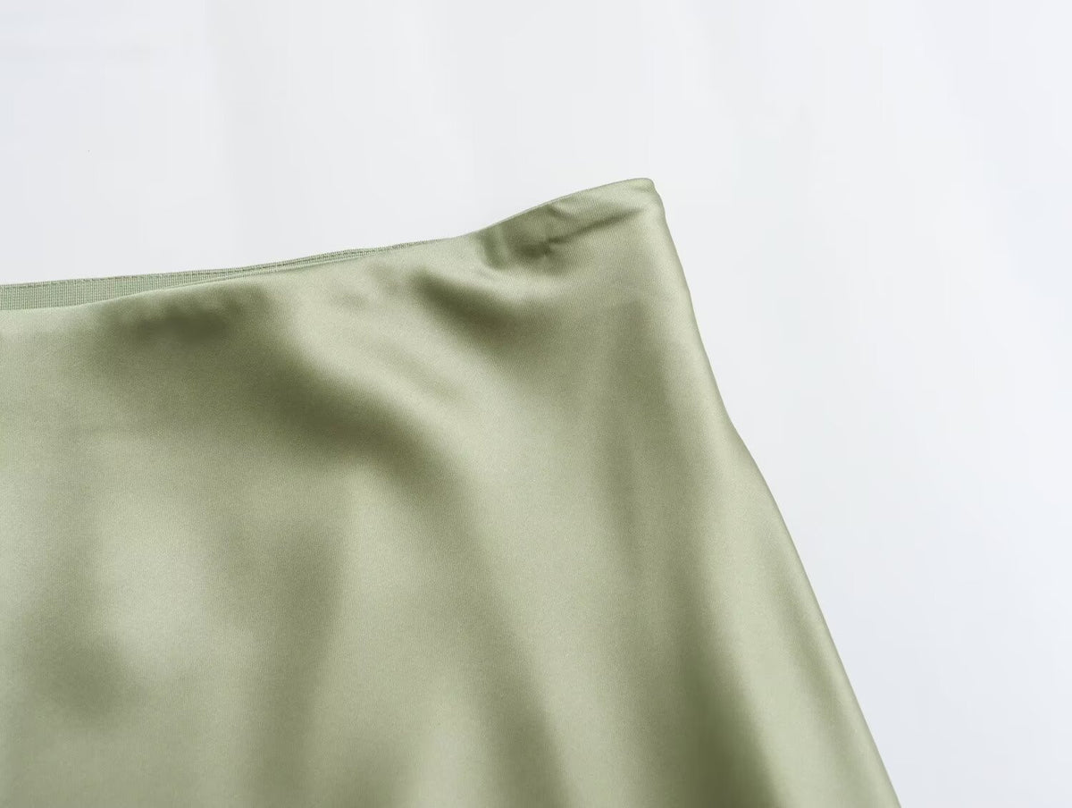 Spring Casual Multicolor Acetate Skirt