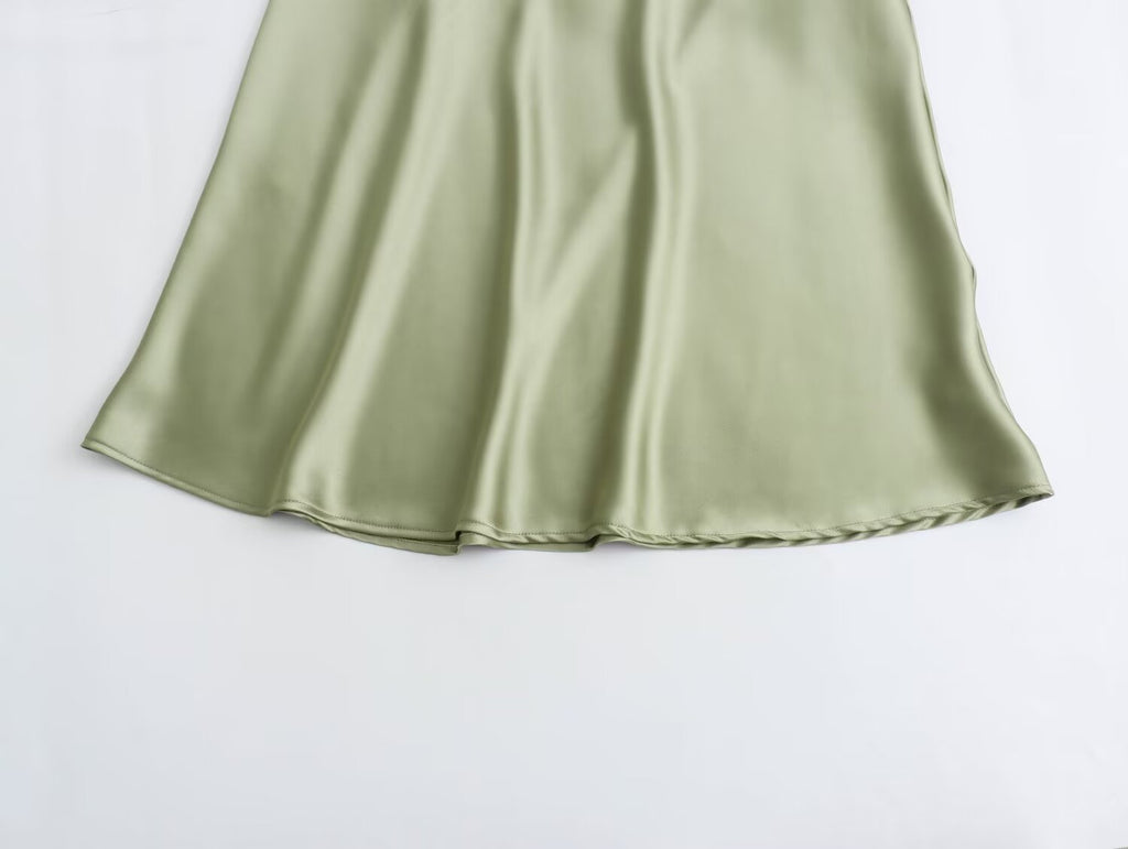 Spring Casual Multicolor Acetate Skirt