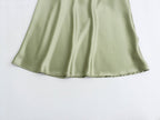 Spring Casual Multicolor Acetate Skirt
