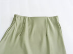 Spring Casual Multicolor Acetate Skirt