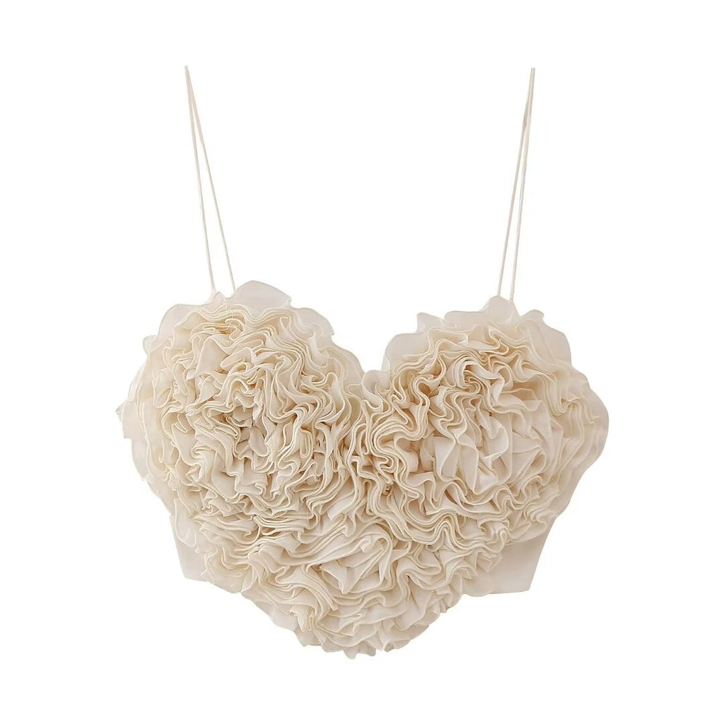 's French Minority Heart Shaped Puffy Sling Basic Niche High