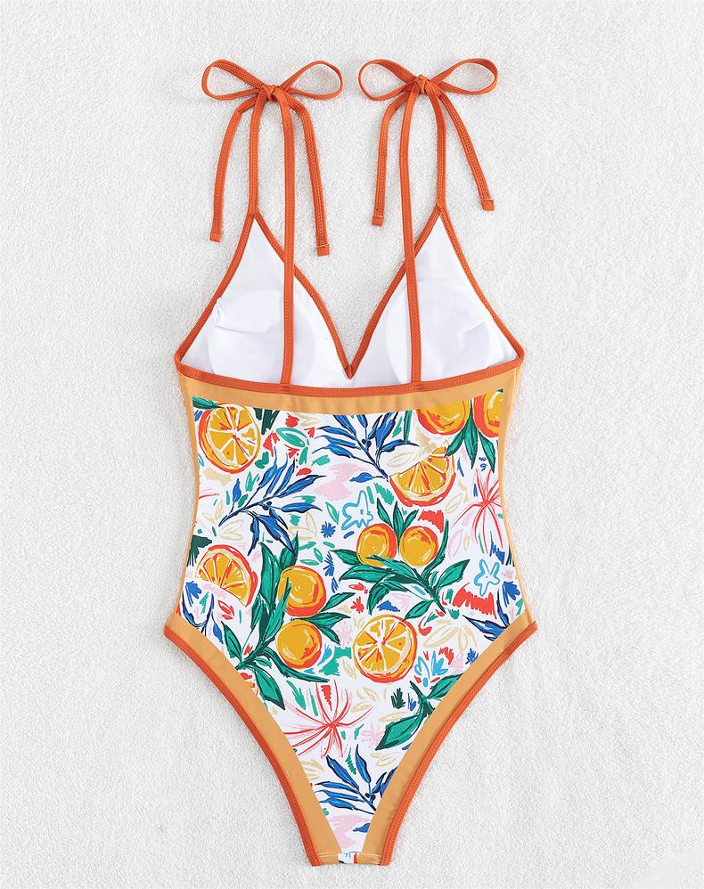 Suspenders Backless One-piece Swimwear