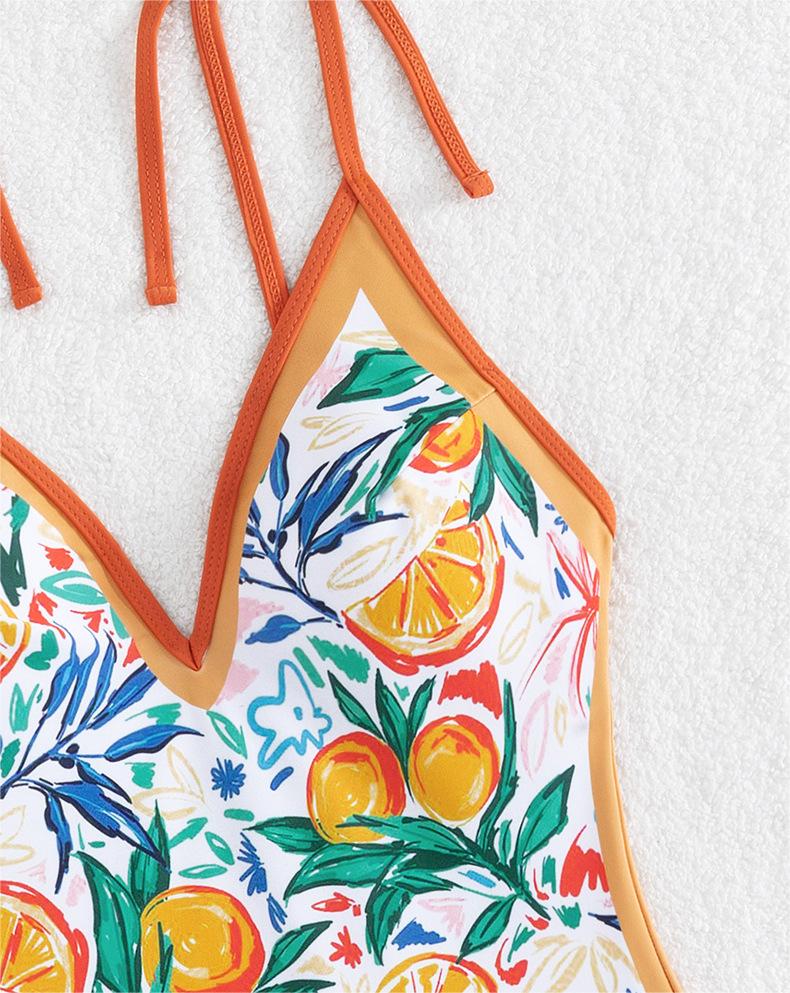 Suspenders Backless One-piece Swimwear
