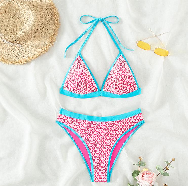 Contrast Color Bikini Swimwear