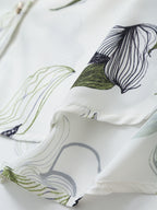 Women’s Floral Satin Collared Shirt