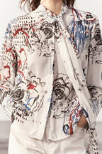 Women’s Bow Print Long Sleeve Shirt