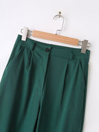 Autumn Clothing Green Loose Pants Sets