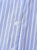 Women's Embroidered Floral Decorative Striped Shirt