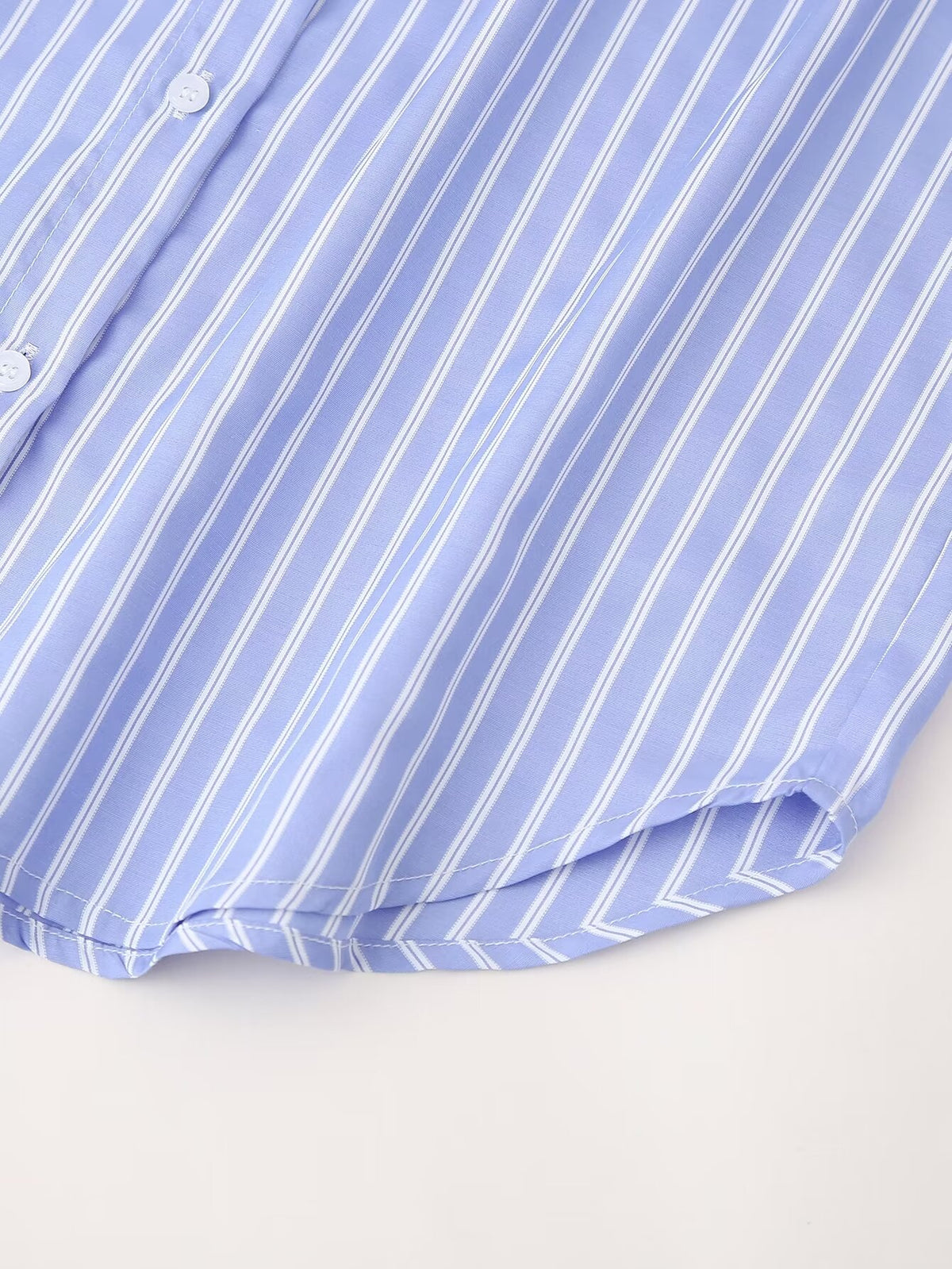 Women's Embroidered Floral Decorative Striped Shirt