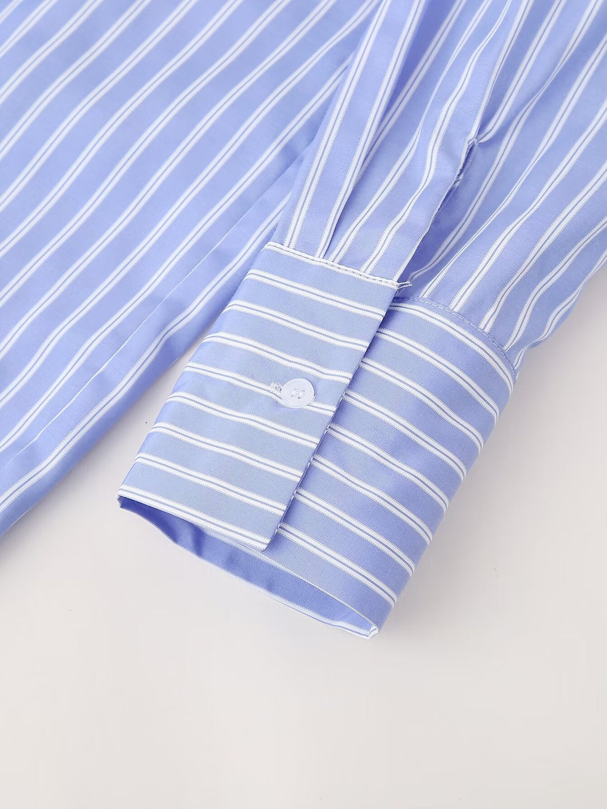 Women's Embroidered Floral Decorative Striped Shirt