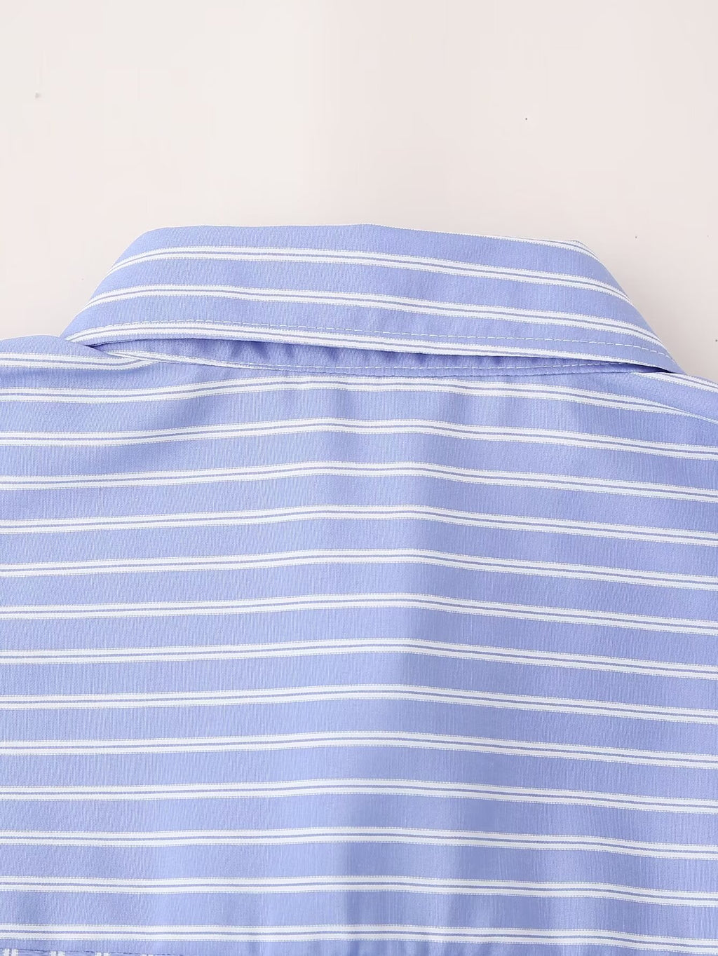 Women's Embroidered Floral Decorative Striped Shirt