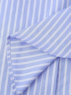 Women's Embroidered Floral Decorative Striped Shirt