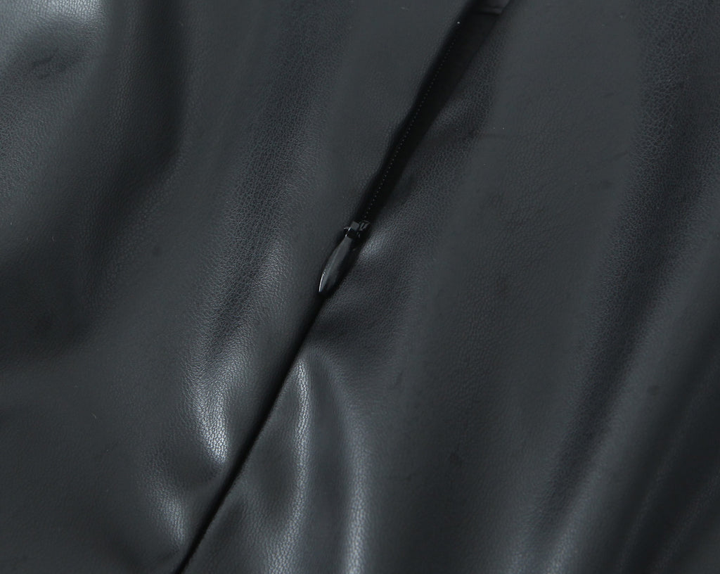 Sleeveless Faux-Leather Bodycon Mini Dress