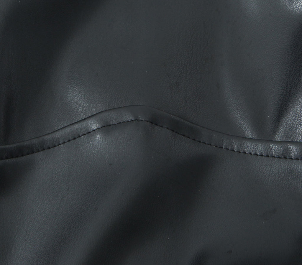 Sleeveless Faux-Leather Bodycon Mini Dress