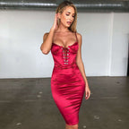 Satin bodycon dress