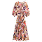 for V-Neck Printed Dress