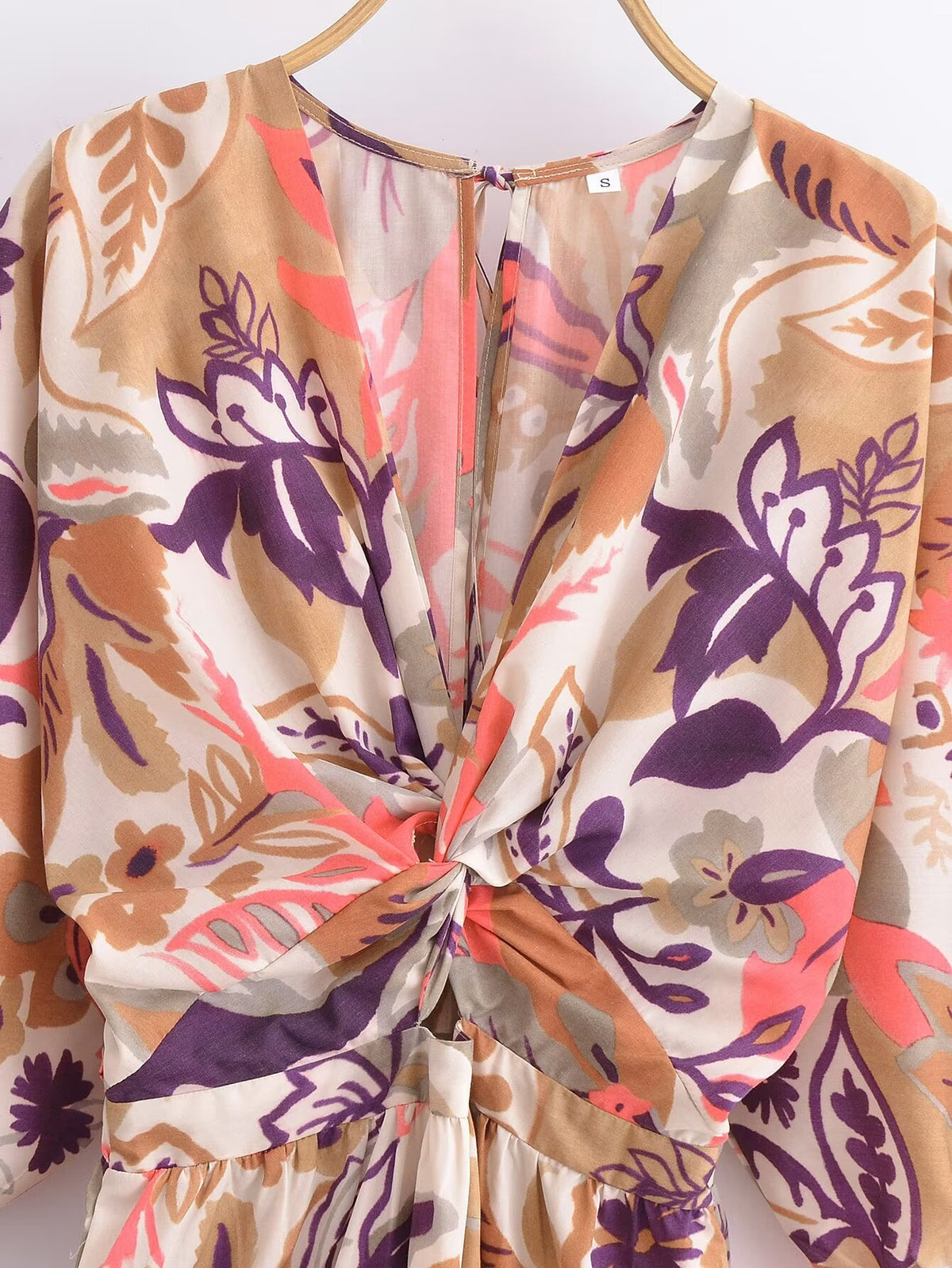 for V-Neck Printed Dress