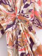 for V-Neck Printed Dress