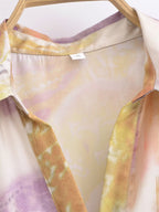 Spring Fashionable Printed Silk Satin Textured Dress