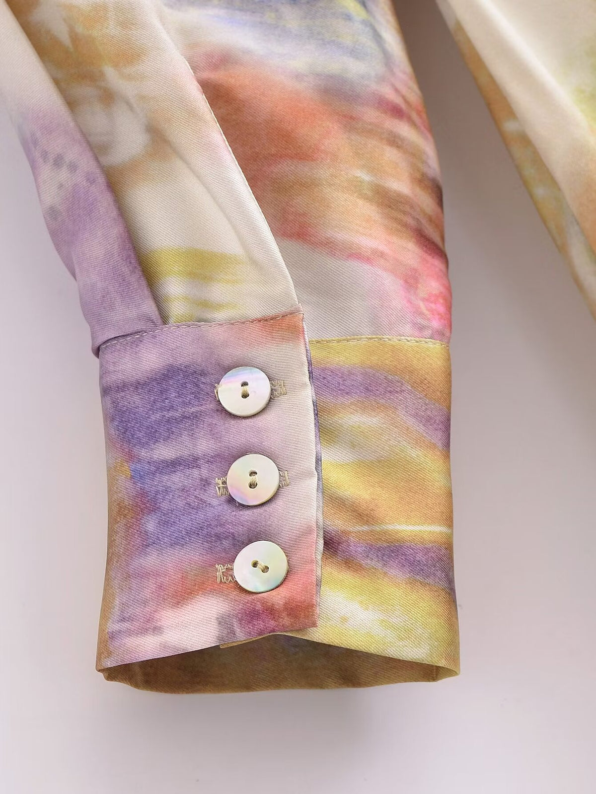 Spring Fashionable Printed Silk Satin Textured Dress