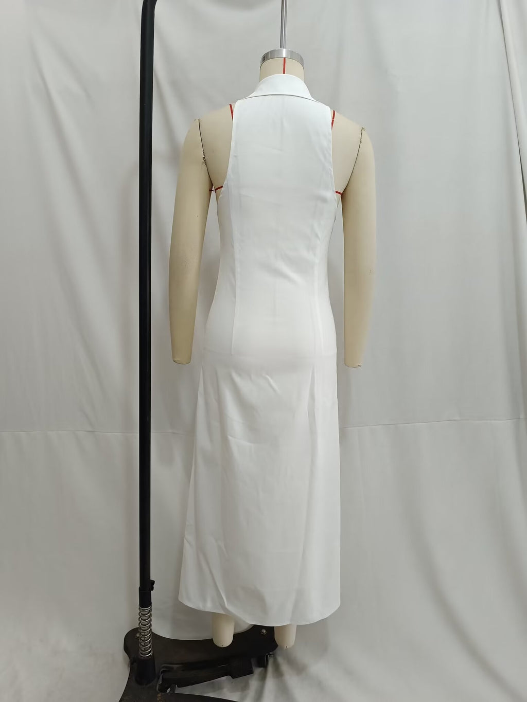 Off-Shoulder Collared Maxi Dress