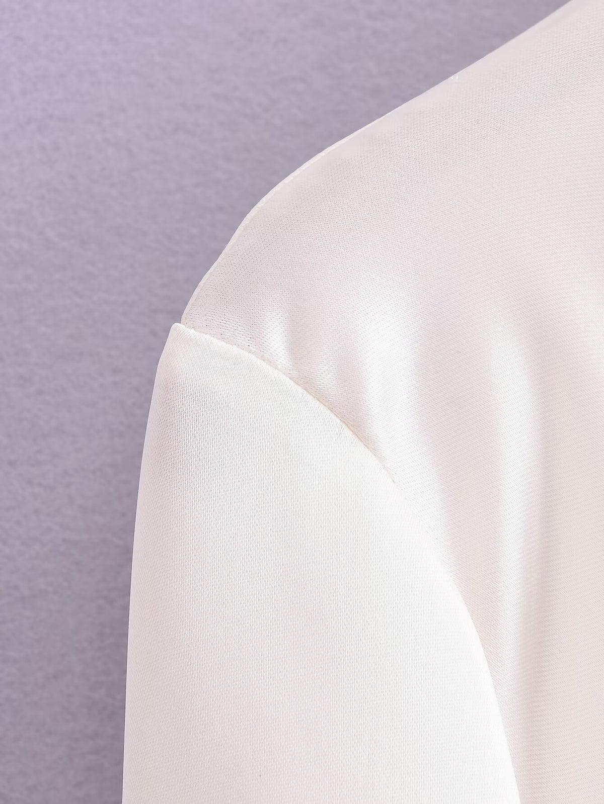 Women's Winter Women Clothing Bowknot Silk Satin Textured Shirt