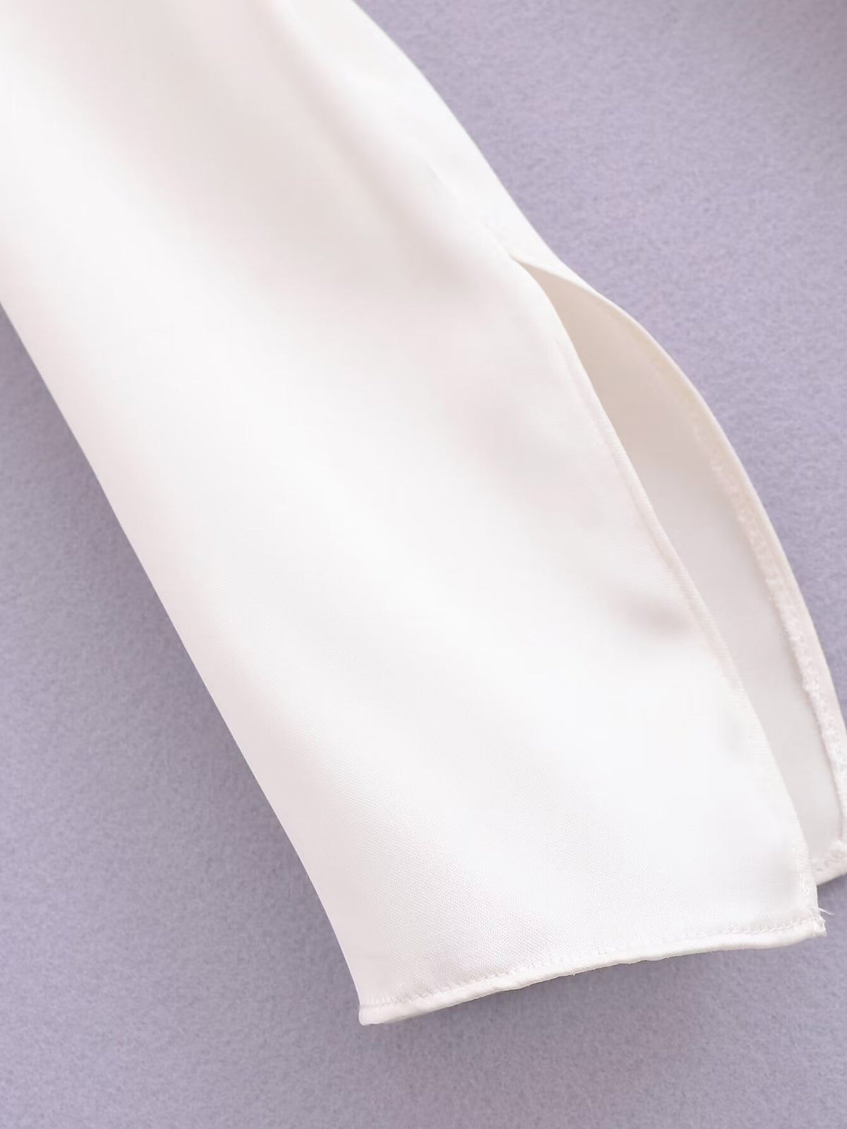 Women's Winter Women Clothing Bowknot Silk Satin Textured Shirt