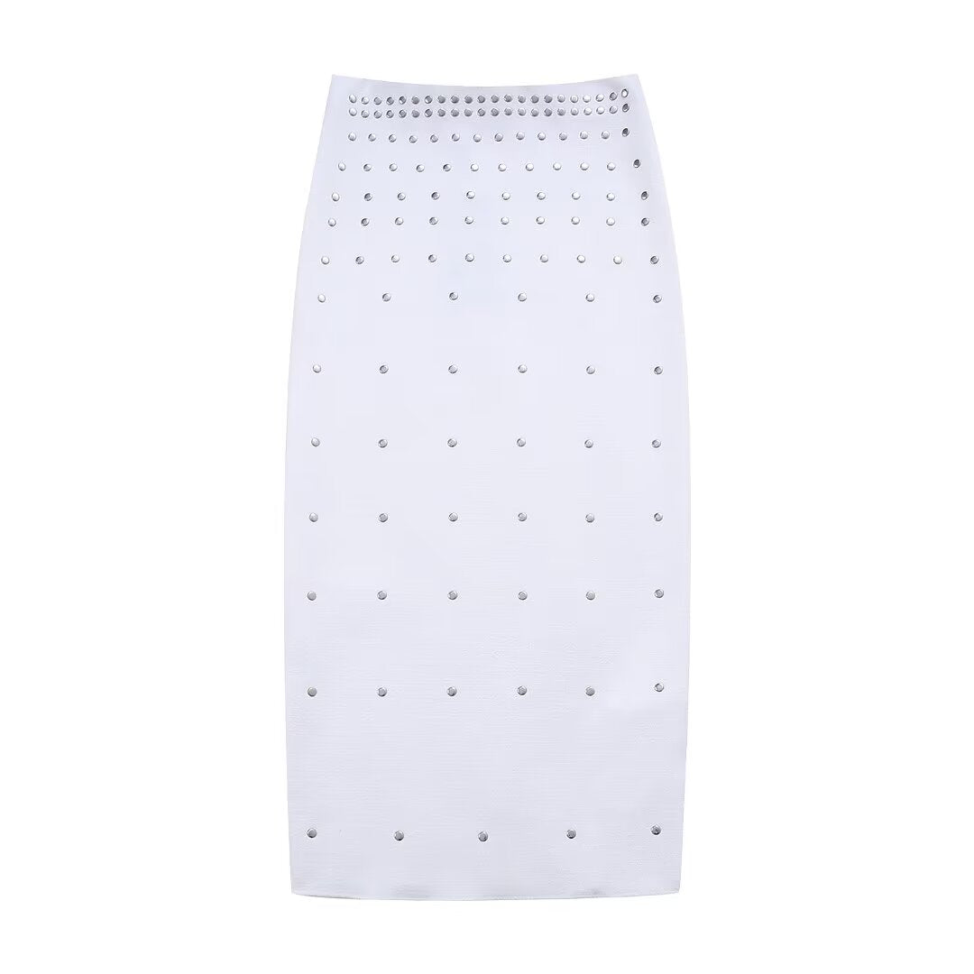 Women's Spring Rivet Ornamentskirt Skirt