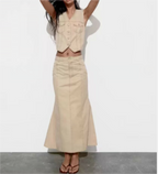Women's Top and Skirt Two-Piece Set