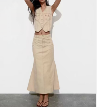 Women's Top and Skirt Two-Piece Set