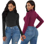 Turtleneck Slim Fit Solid Bodysuit
