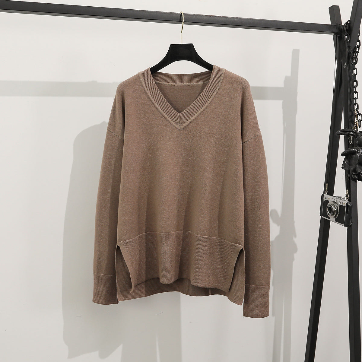 Autumn Winter Loose Casual Sweater Pullover Two-Piece Set