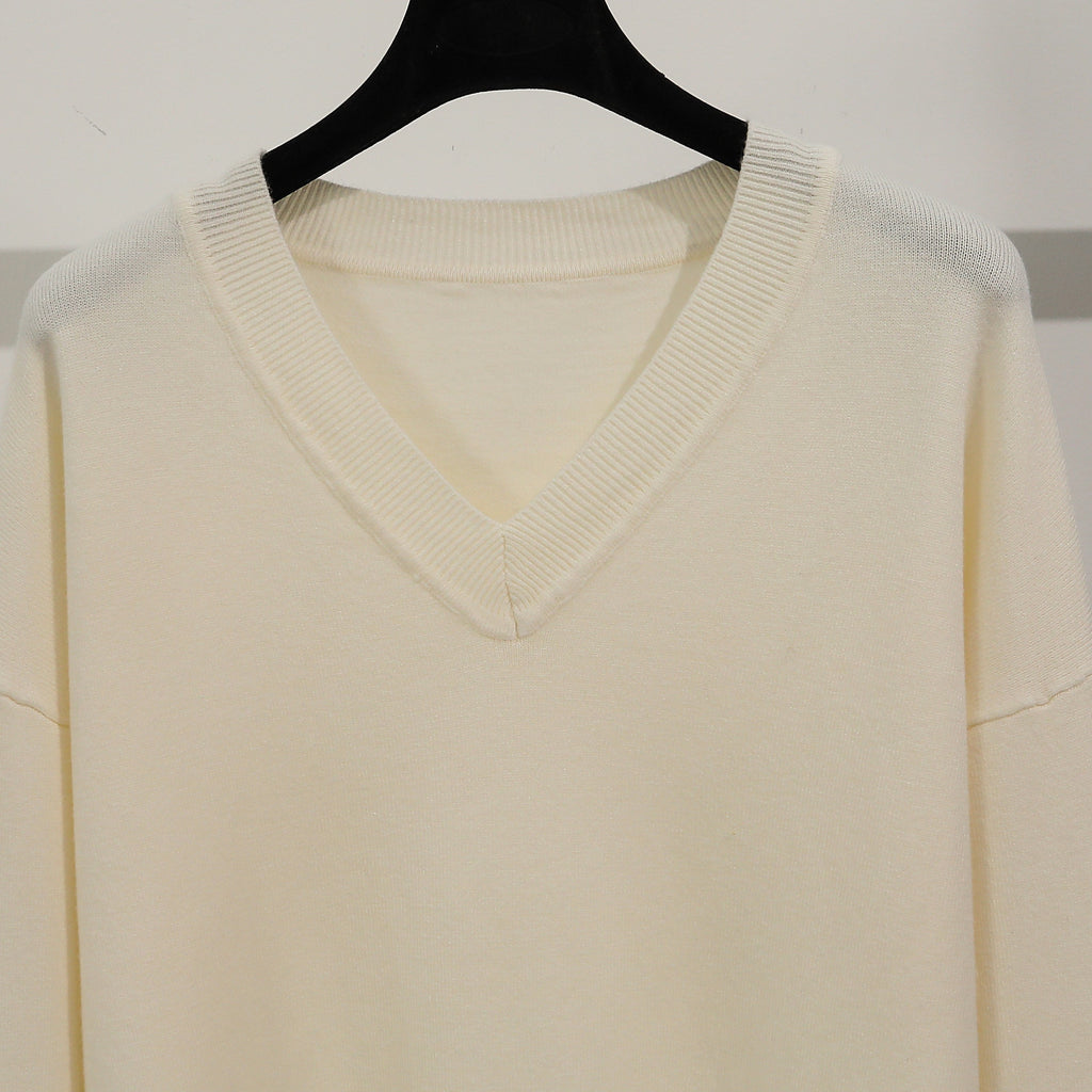 Autumn Winter Loose Casual Sweater Pullover Two-Piece Set